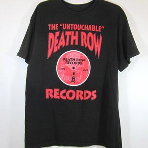 Death Row Records T Shirt Black Men LRG "The Untouchable" Hip Hop Rap Tupac Dre